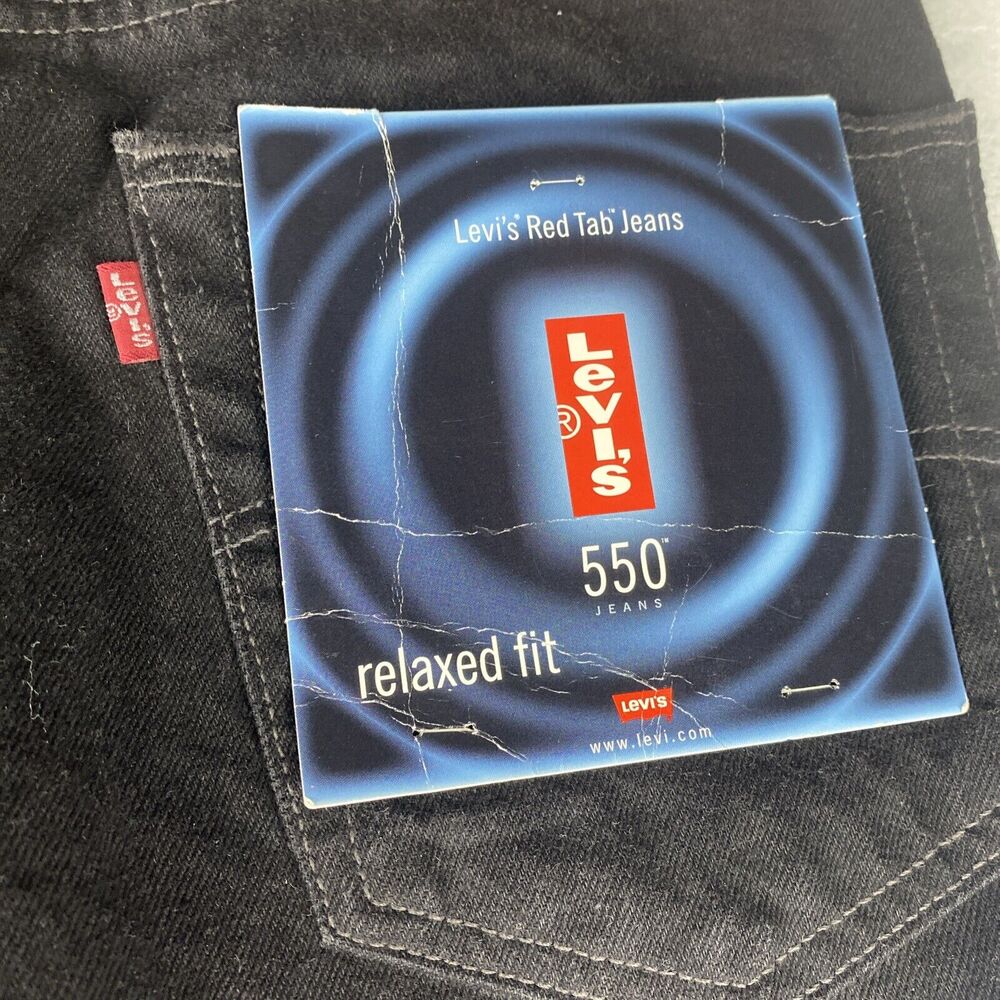 VTG 90's Levis 550 Jeans Zip Mens 33 x36 Relaxed Fit Classic Black Y2K NWT - Picture 12 of 13